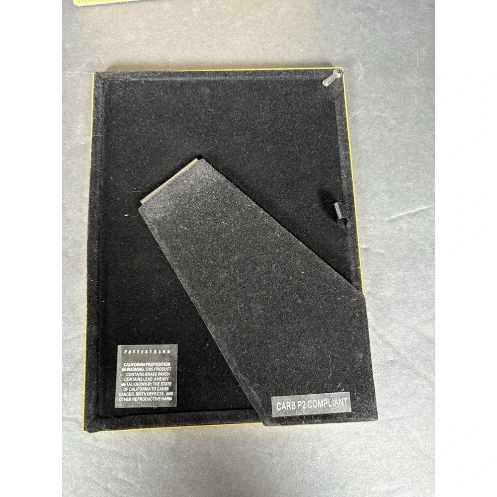 Pottery Barn Accents Modern Brass 5x7 Picture Frame Gold Original Box